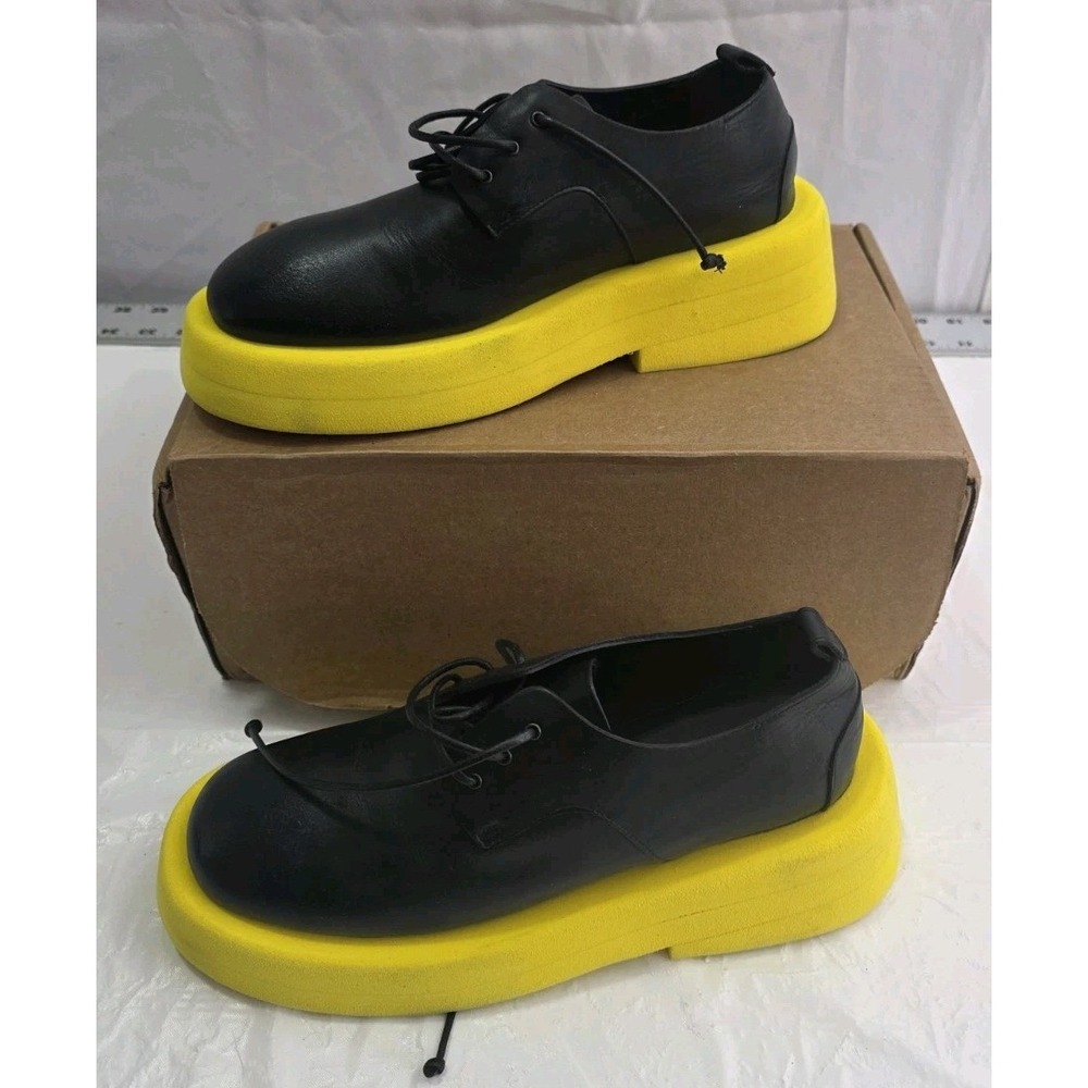 Marsell GOMMELLONE DERBY Shoes Womens Size EU 38 US 8 Nero  Black/ Yellow